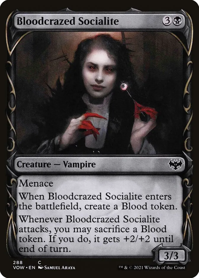2021 Innistrad: Crimson Vow Bloodcrazed Socialite #288 common card image