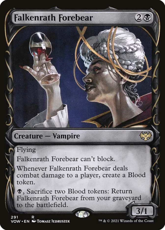 2021 Innistrad: Crimson Vow Falkenrath Forebear #291 rare card image