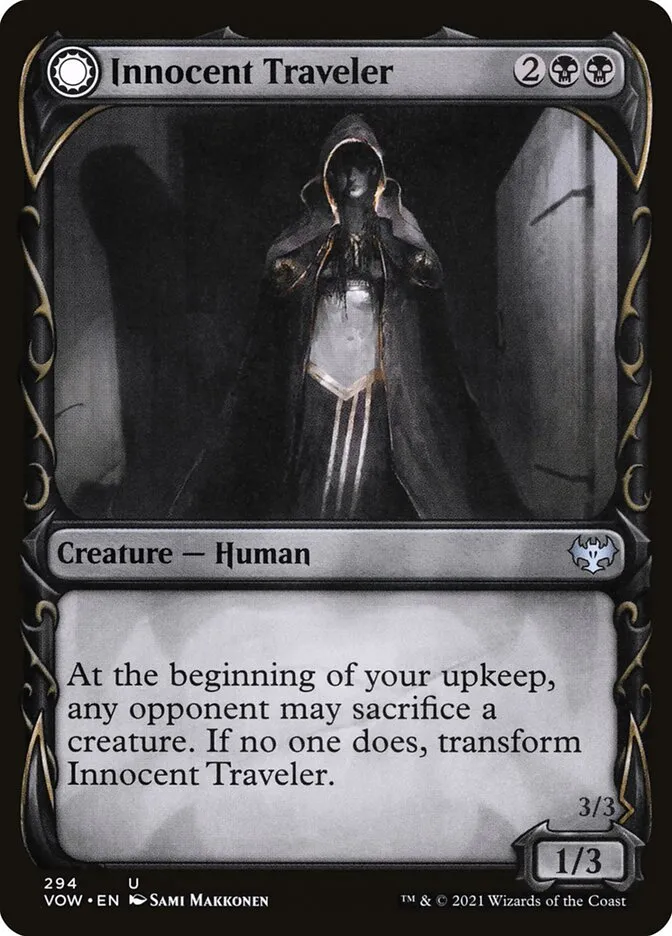 2021 Innistrad: Crimson Vow Innocent Traveler // Malicious Invader #294 uncommon card image