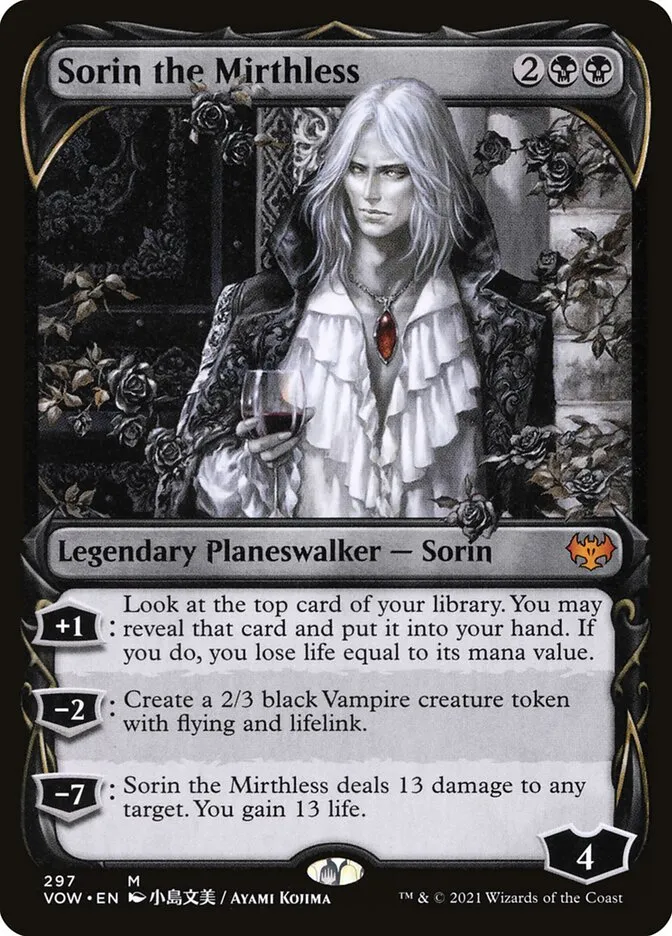 2021 Innistrad: Crimson Vow Sorin the Mirthless #297 mythic card image