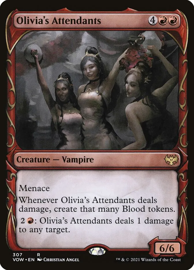 2021 Innistrad: Crimson Vow Olivia's Attendants #307 rare card image