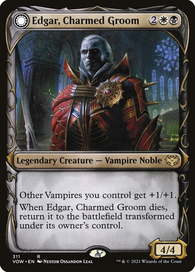 2021 Innistrad: Crimson Vow Edgar, Charmed Groom // Edgar Markov's Coffin #311 rare card image
