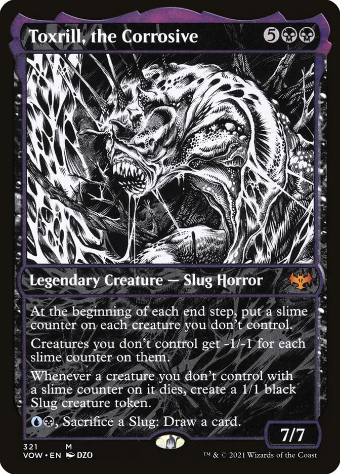 2021 Innistrad: Crimson Vow Toxrill, the Corrosive #321 mythic card image
