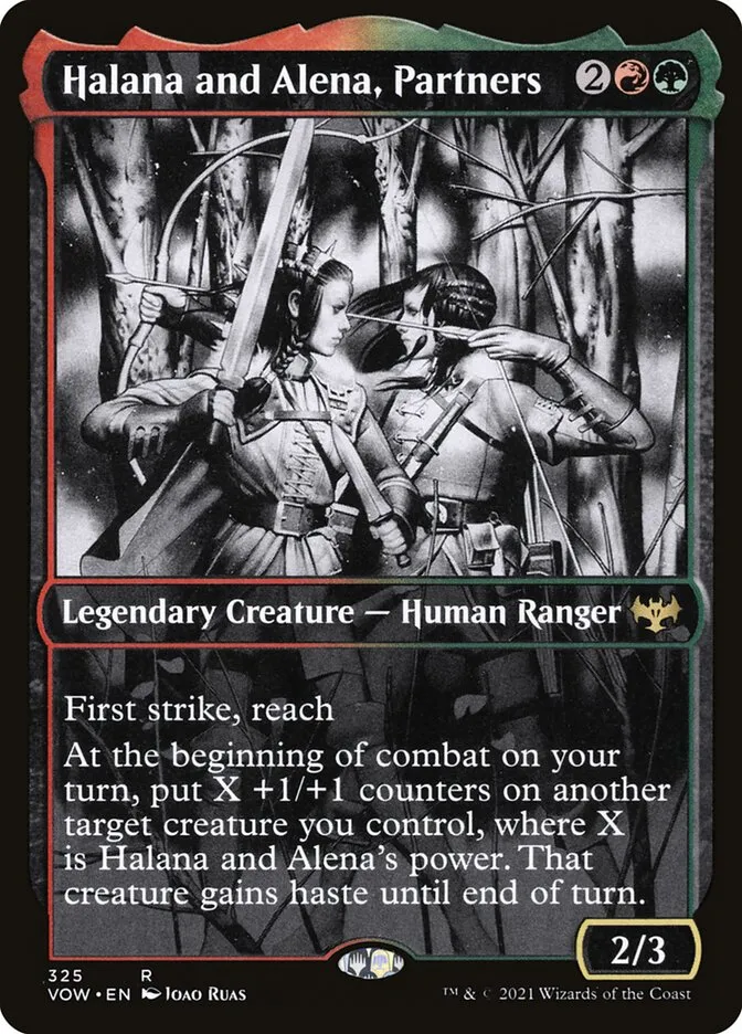 2021 Innistrad: Crimson Vow Halana and Alena, Partners #325 rare card image