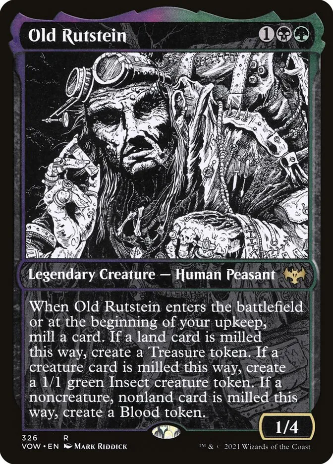 2021 Innistrad: Crimson Vow Old Rutstein [Alternate Art] rare #326 rare card image