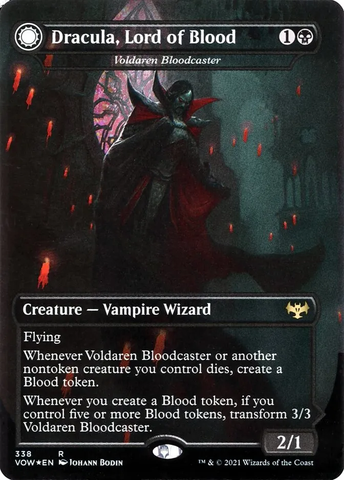 2021 Innistrad: Crimson Vow Voldaren Bloodcaster // Bloodbat Summoner #338 rare card image