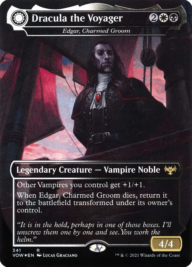 2021 Innistrad: Crimson Vow Edgar, Charmed Groom // Edgar Markov's Coffin #341 rare card image