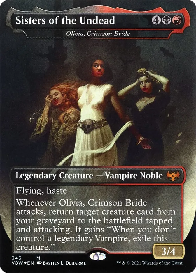2021 Innistrad: Crimson Vow Olivia, Crimson Bride [Dracula Series] mythic #343 mythic card image