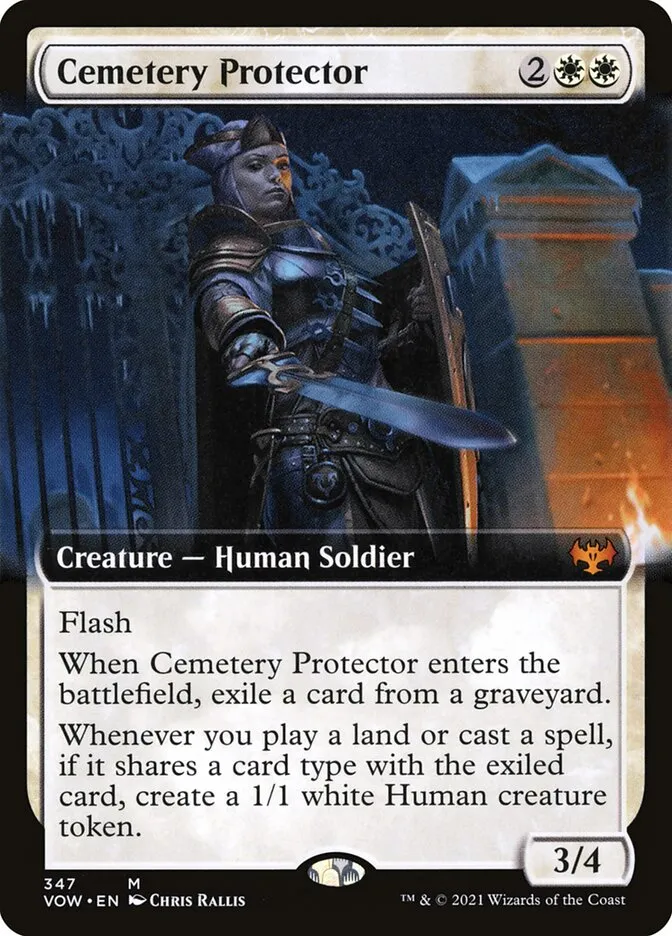 2021 Innistrad: Crimson Vow Cemetery Protector #347 mythic card image