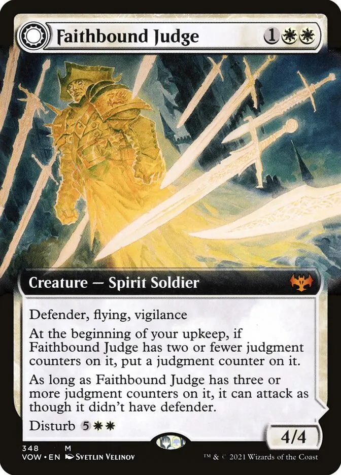 2021 Innistrad: Crimson Vow Faithbound Judge // Sinner's Judgment #348 mythic card image