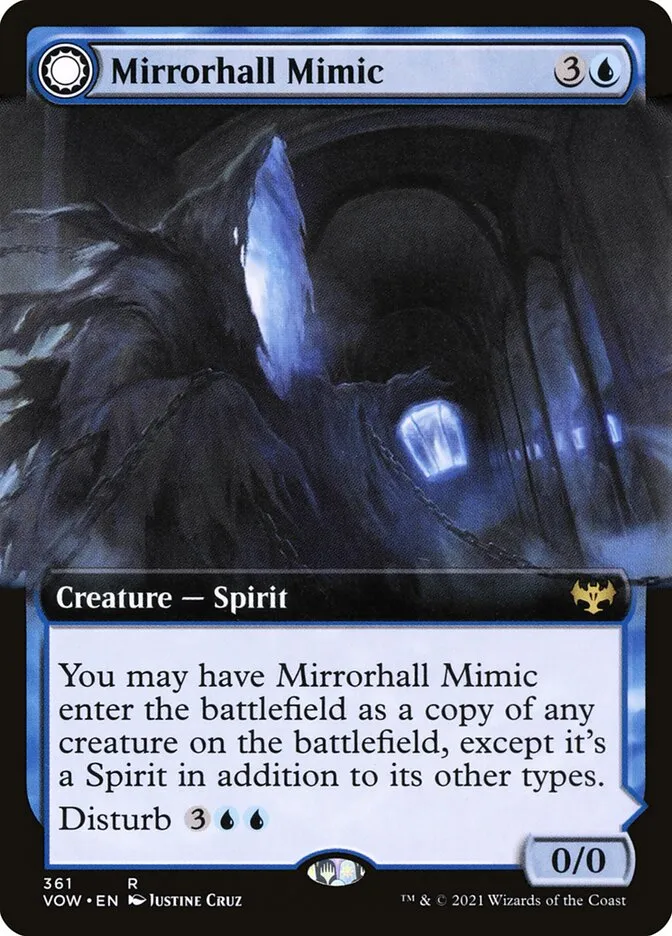 2021 Innistrad: Crimson Vow Mirrorhall Mimic // Ghastly Mimicry #361 rare card image