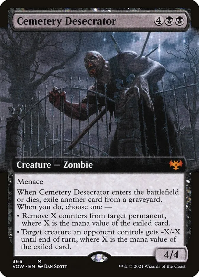 2021 Innistrad: Crimson Vow Cemetery Desecrator #366 mythic card image