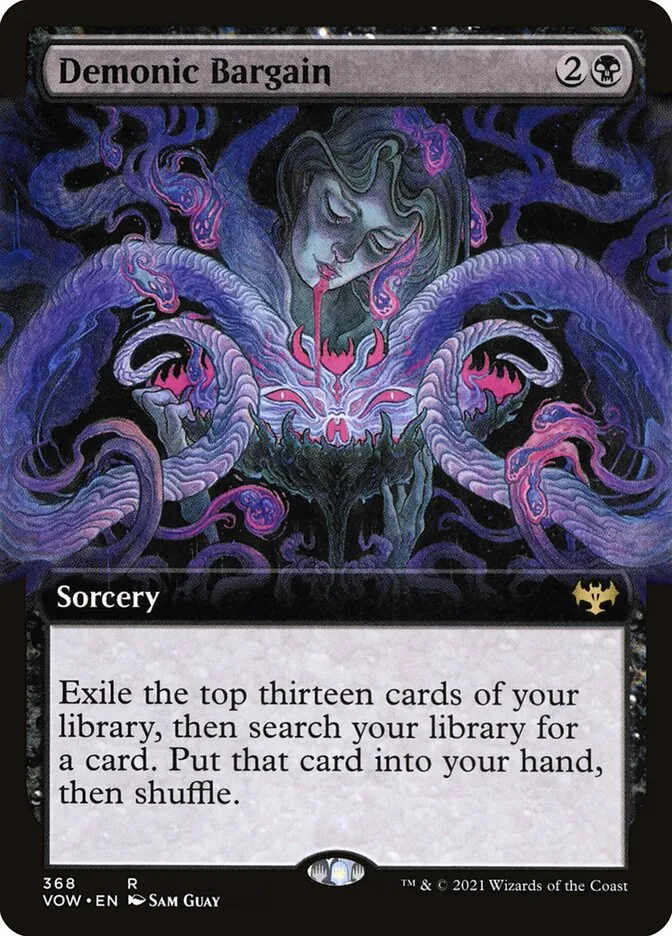 2021 Innistrad: Crimson Vow Demonic Bargain #368 rare card image