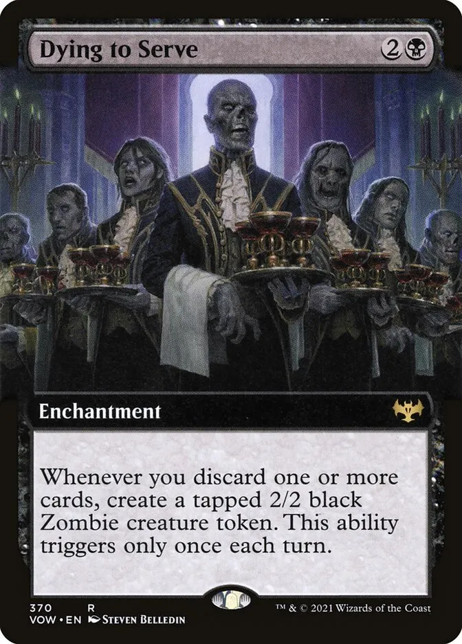 2021 Innistrad: Crimson Vow Dying to Serve #370 rare card image