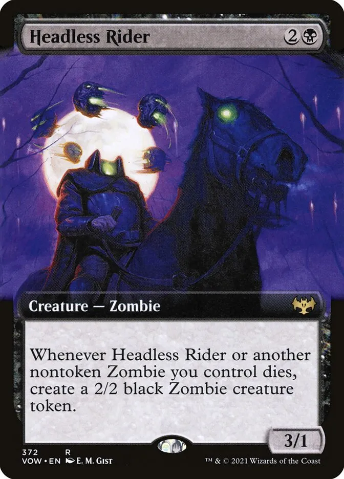 2021 Innistrad: Crimson Vow Headless Rider #372 rare card image