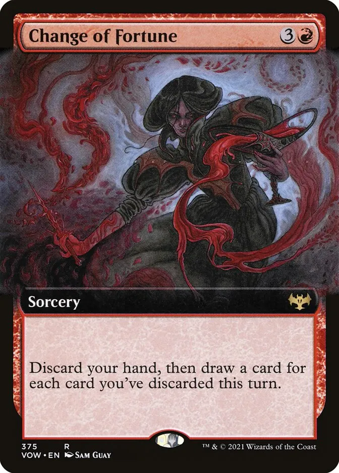 2021 Innistrad: Crimson Vow Change of Fortune #375 rare card image