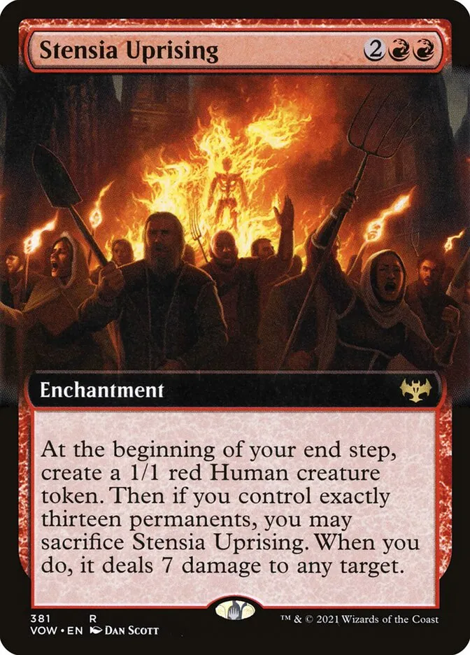 2021 Innistrad: Crimson Vow Stensia Uprising #381 rare card image