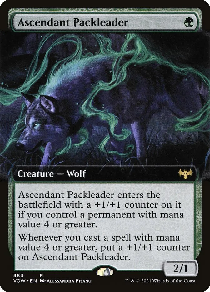 2021 Innistrad: Crimson Vow Ascendant Packleader #383 rare card image