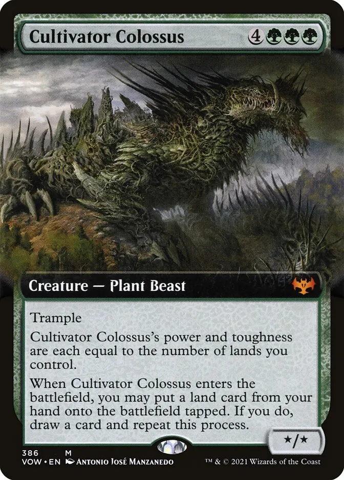 2021 Innistrad: Crimson Vow Cultivator Colossus mythic #386 mythic card image