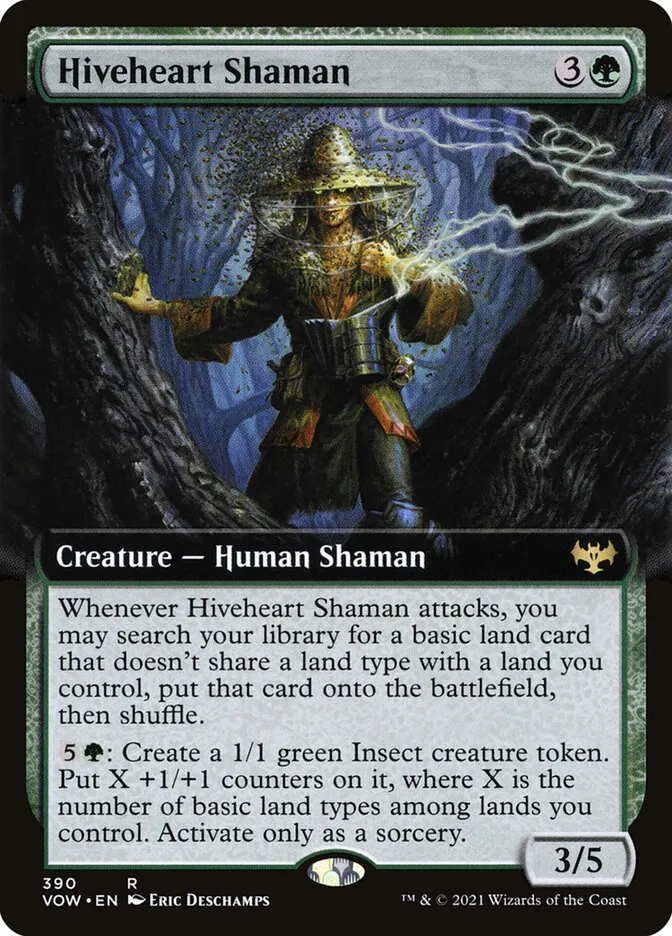 2021 Innistrad: Crimson Vow Hiveheart Shaman rare #390 rare card image