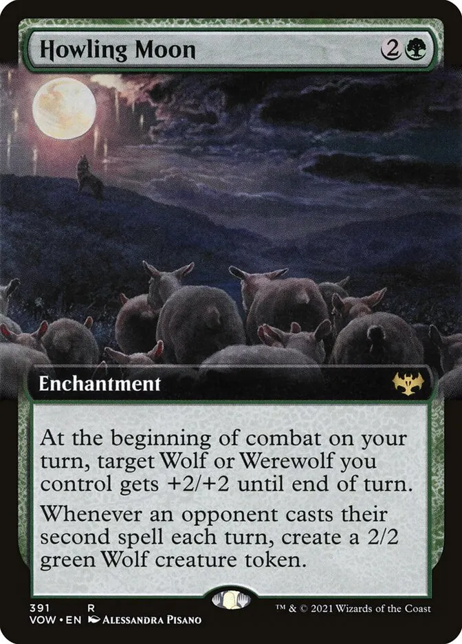 2021 Innistrad: Crimson Vow Howling Moon rare #391 rare card image