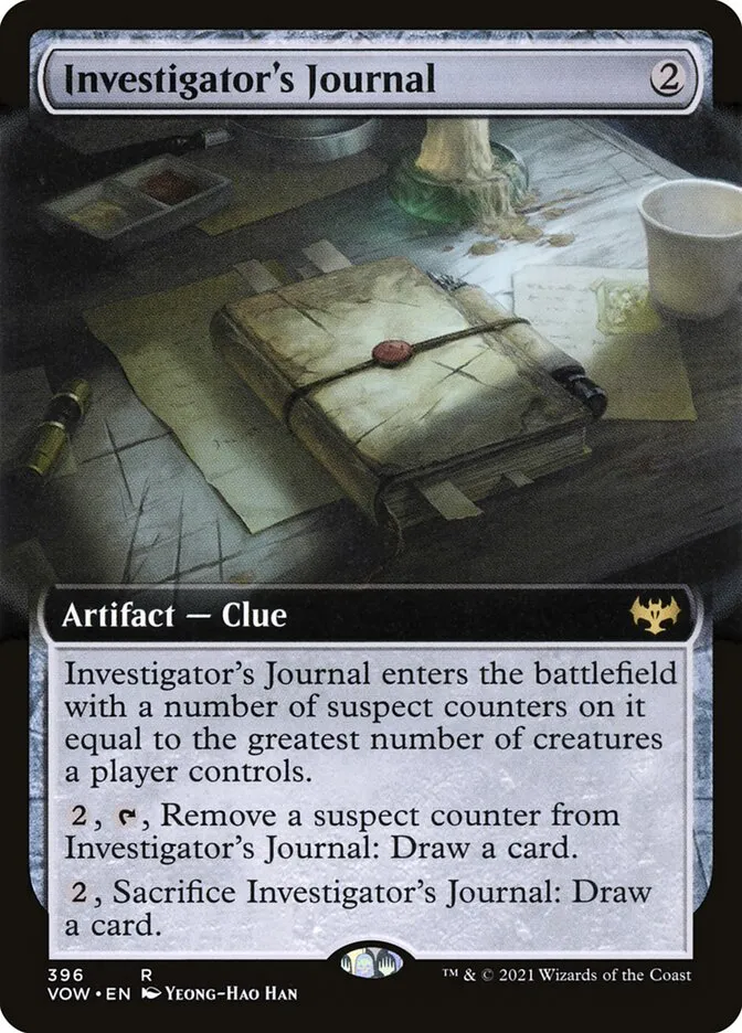 2021 Innistrad: Crimson Vow Investigator's Journal #396 rare card image