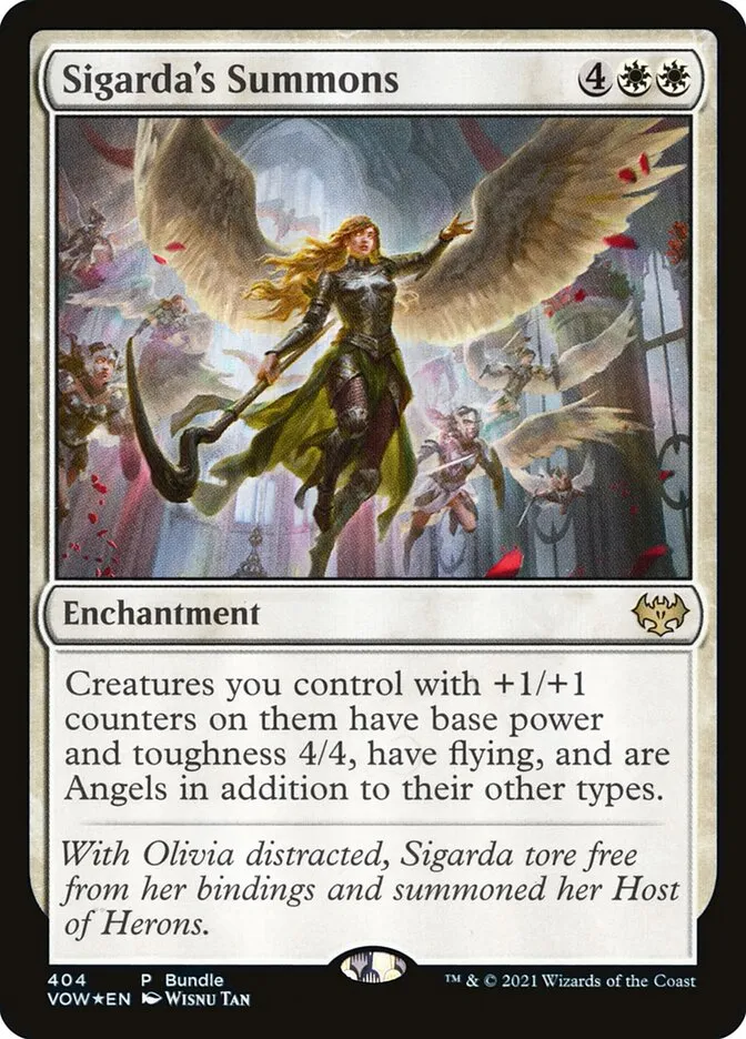 2021 Innistrad: Crimson Vow Sigarda's Summons #404 rare card image