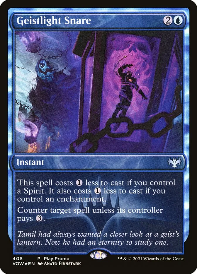 2021 Innistrad: Crimson Vow Geistlight Snare #405 uncommon card image