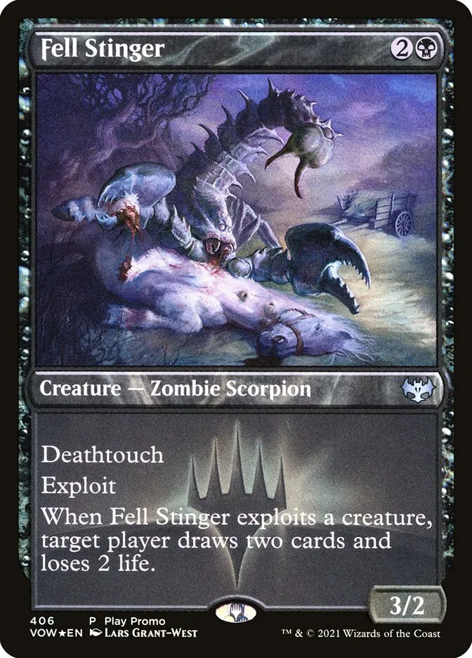 2021 Innistrad: Crimson Vow Fell Stinger #406 uncommon card image