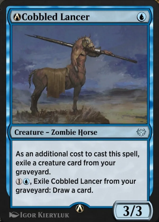 2021 Innistrad: Crimson Vow A-Cobbled Lancer uncommon #A-52 uncommon card image