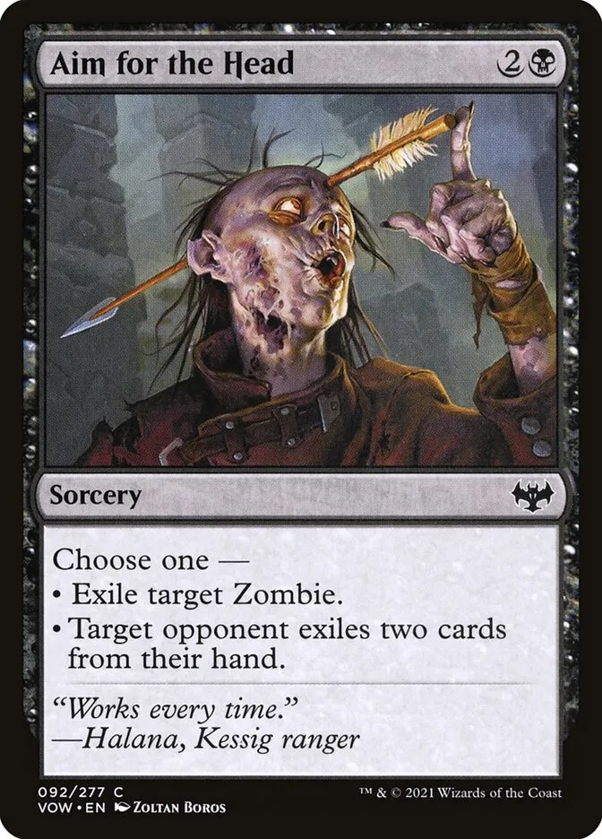 2021 Innistrad: Crimson Vow Aim for the Head #92 common card image