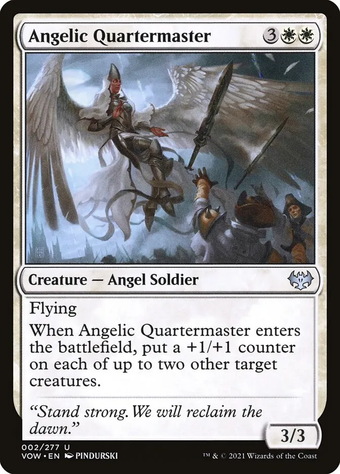 2021 Innistrad: Crimson Vow Angelic Quartermaster uncommon #2 uncommon card image