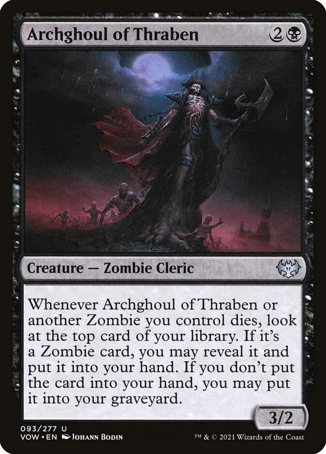 2021 Innistrad: Crimson Vow Archghoul of Thraben #93 uncommon card image