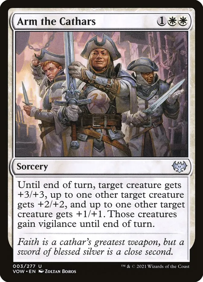 2021 Innistrad: Crimson Vow Arm the Cathars uncommon #3 uncommon card image