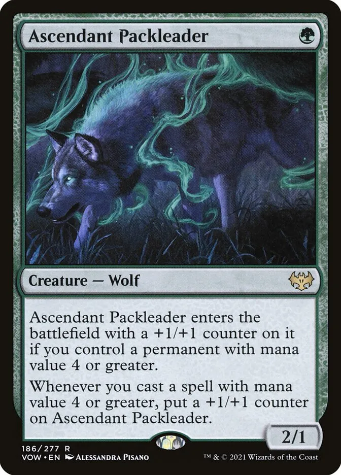 2021 Innistrad: Crimson Vow Ascendant Packleader rare #186 rare card image