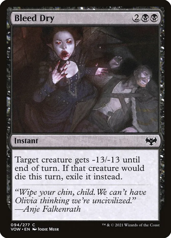 2021 Innistrad: Crimson Vow Bleed Dry #94 common card image