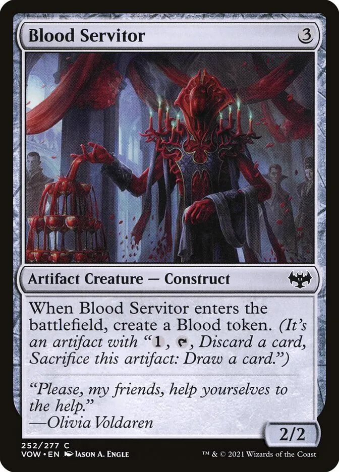 2021 Innistrad: Crimson Vow Blood Servitor #252 common card image