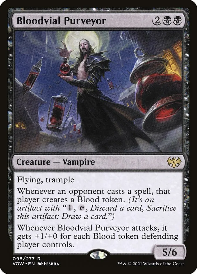 2021 Innistrad: Crimson Vow Bloodvial Purveyor rare #98 rare card image