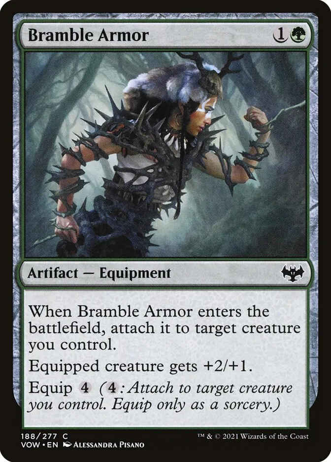 2021 Innistrad: Crimson Vow Bramble Armor #188 common card image