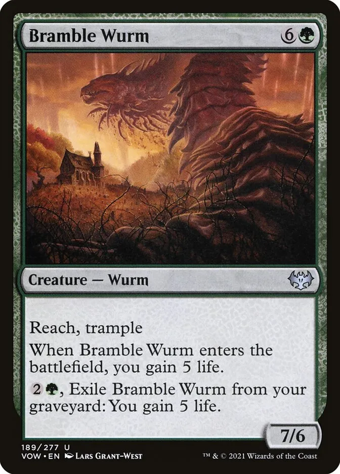 2021 Innistrad: Crimson Vow Bramble Wurm #189 uncommon card image