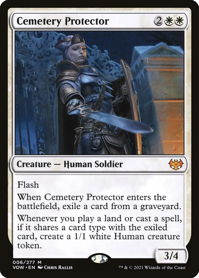 2021 Innistrad: Crimson Vow Cemetery Protector mythic #6 mythic card image