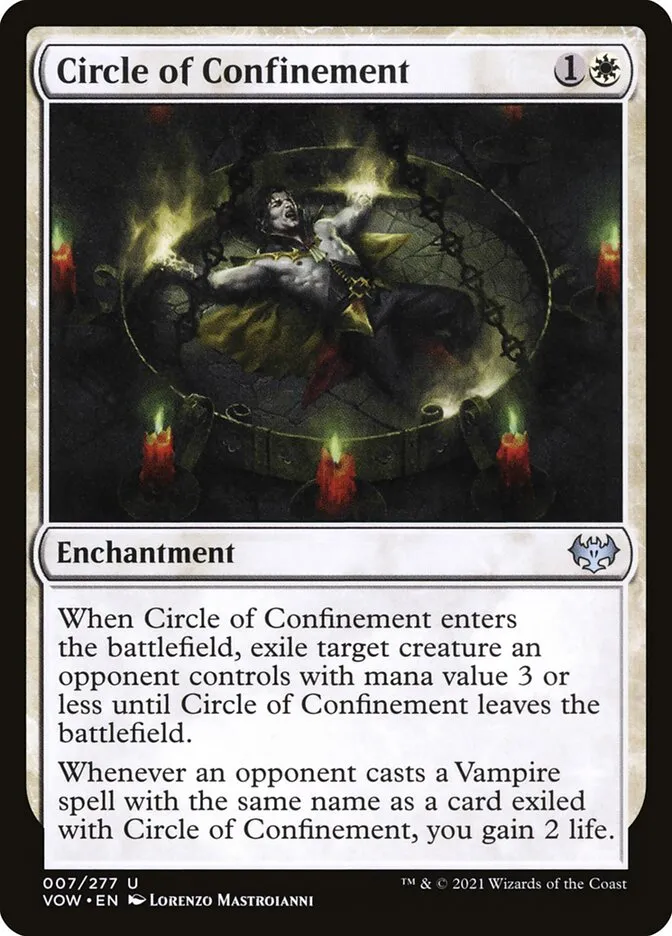 2021 Innistrad: Crimson Vow Circle of Confinement uncommon #7 uncommon card image