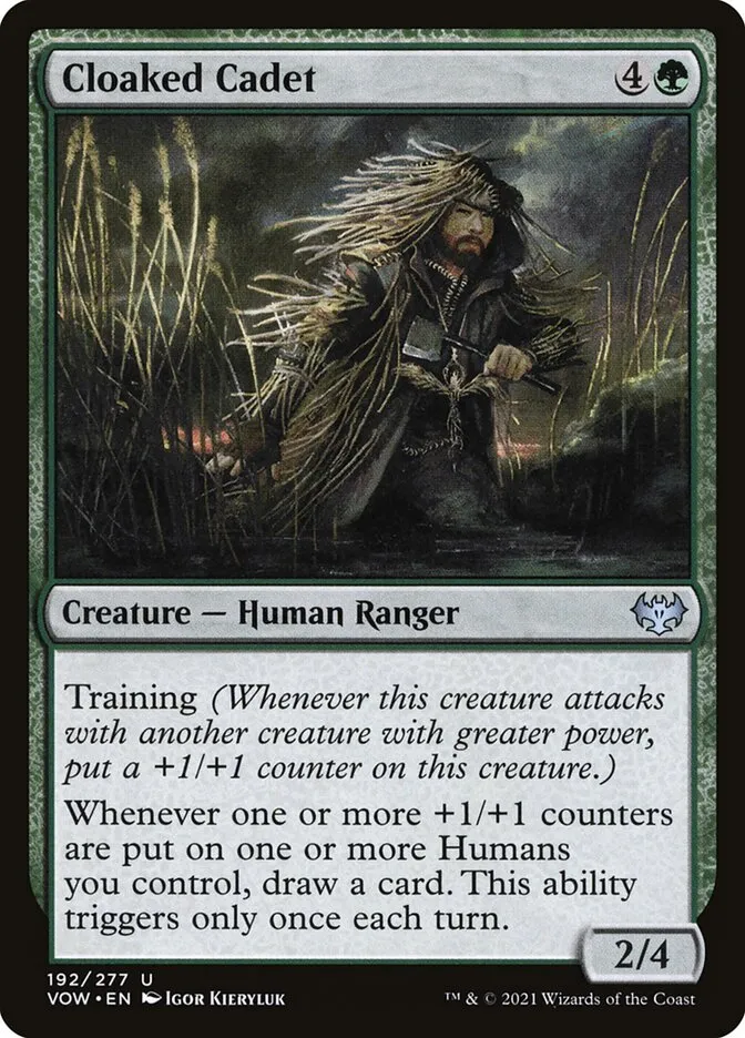 2021 Innistrad: Crimson Vow Cloaked Cadet #192 uncommon card image
