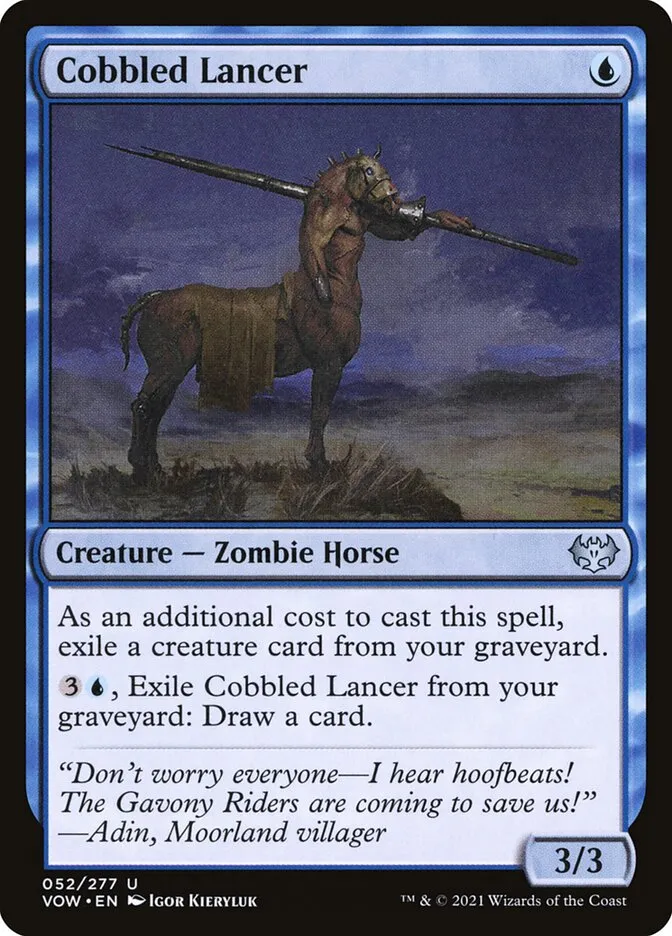 2021 Innistrad: Crimson Vow Cobbled Lancer #52 uncommon card image