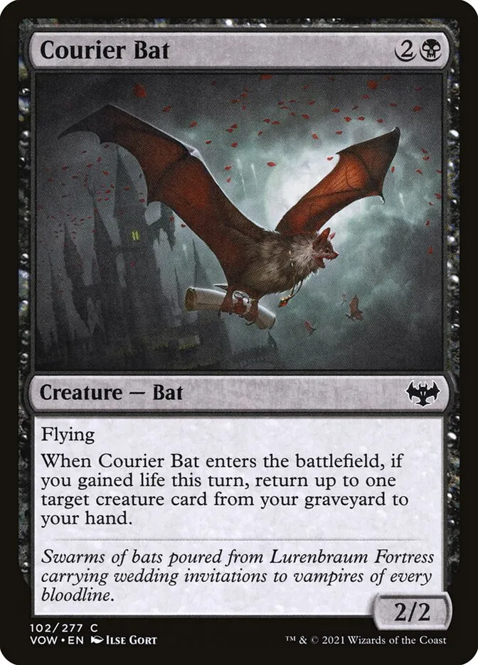 2021 Innistrad: Crimson Vow Courier Bat #102 common card image