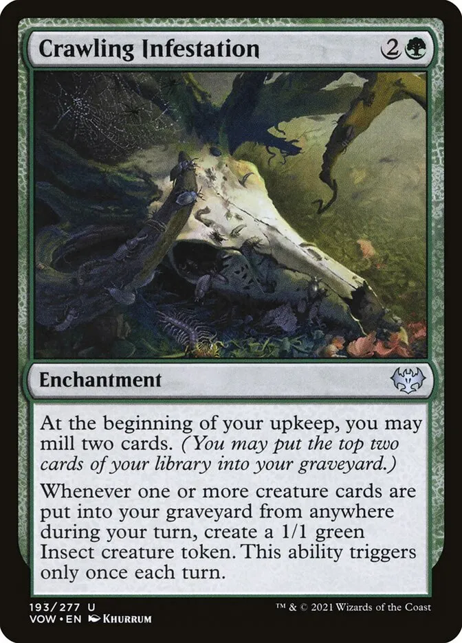 2021 Innistrad: Crimson Vow Crawling Infestation #193 uncommon card image