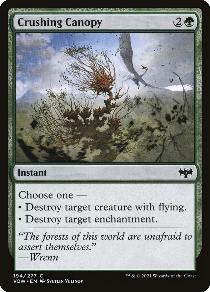 2021 Innistrad: Crimson Vow Crushing Canopy #194 common card image