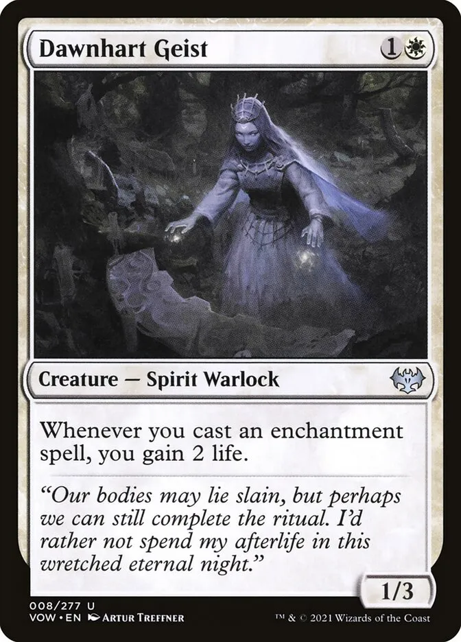 2021 Innistrad: Crimson Vow Dawnhart Geist uncommon #8 uncommon card image