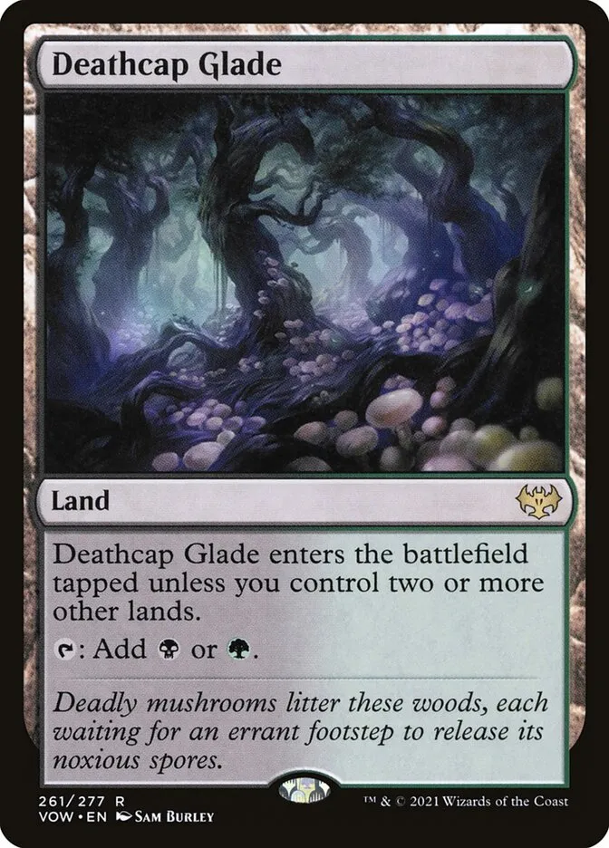 2021 Innistrad: Crimson Vow Deathcap Glade rare #261 rare card image