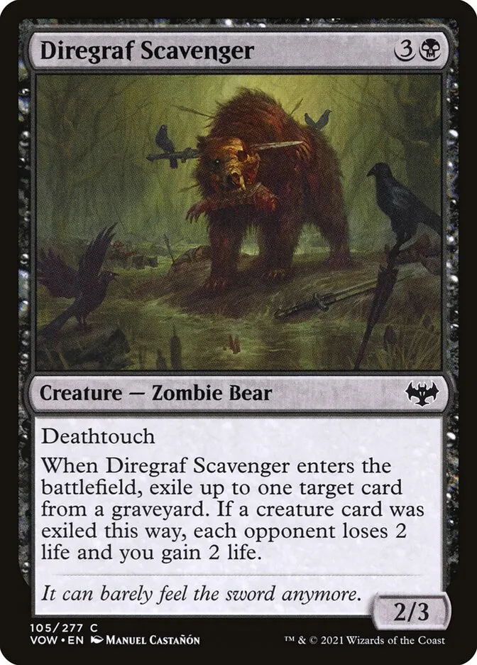 2021 Innistrad: Crimson Vow Diregraf Scavenger #105 common card image